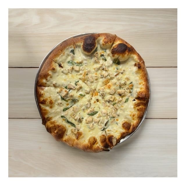 Chicken Alfredo Pizza Large.