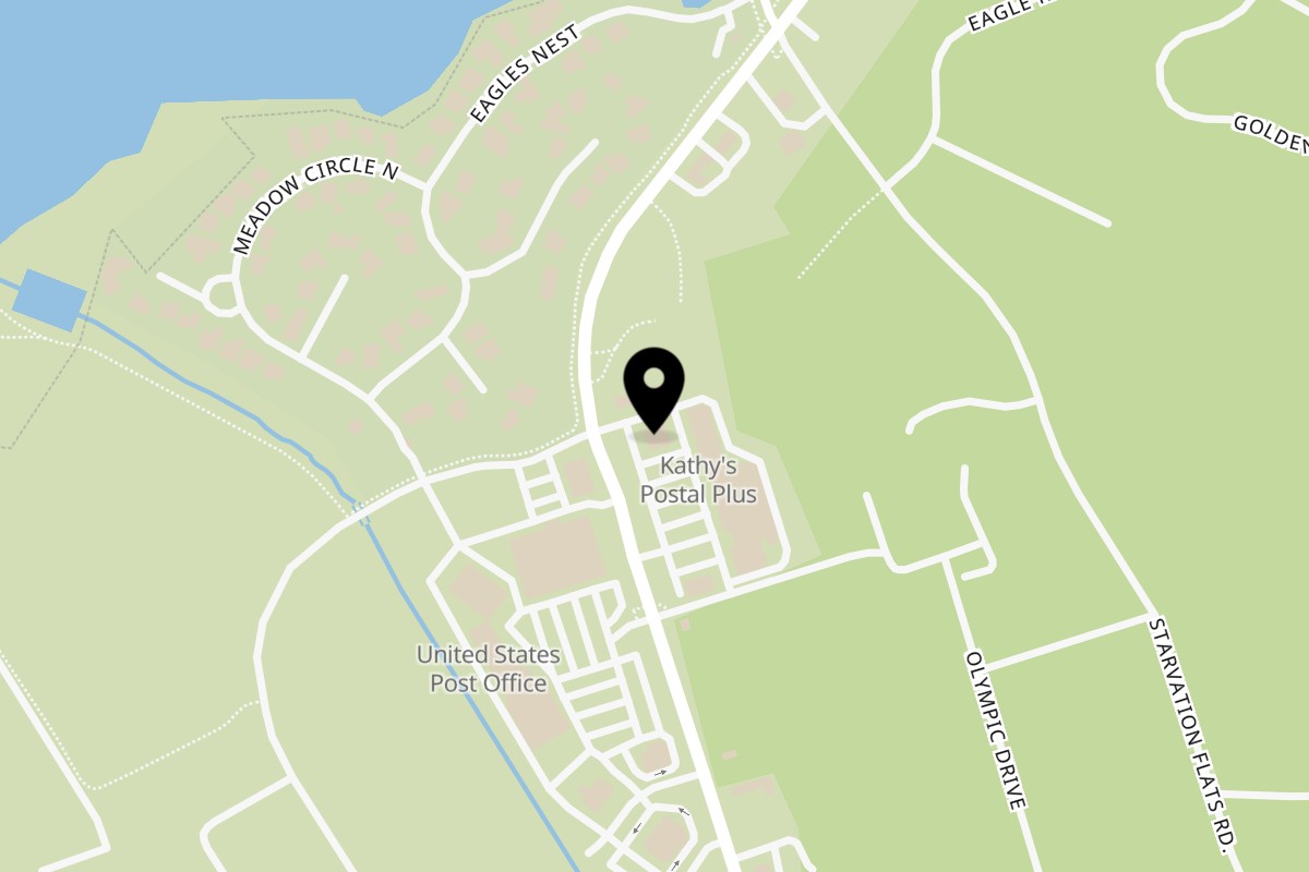 Map showing the location of Red Baron Pizza Sports Bar on 42173 1/2 Big Bear Blvd e in Big Bear Lake